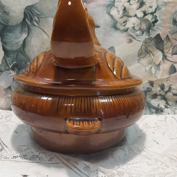 Vintage California Pottery C-40 Ceramic Chicken Soup Tureen 🐔🍲 - Picture 4 of 9